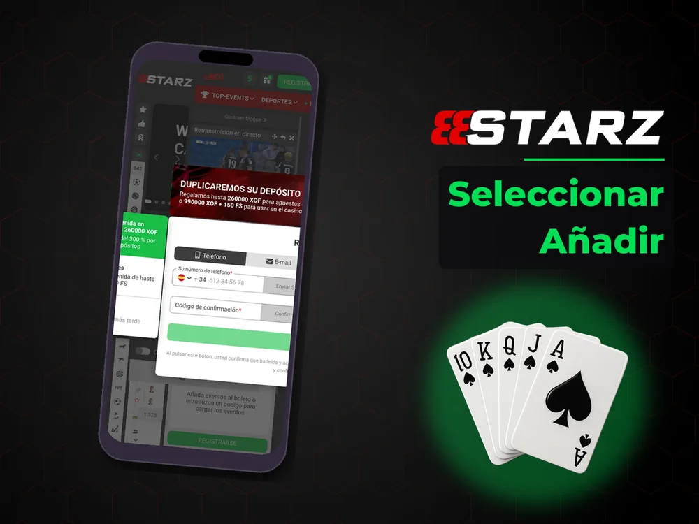 888Starz - Seleccionar Añadir