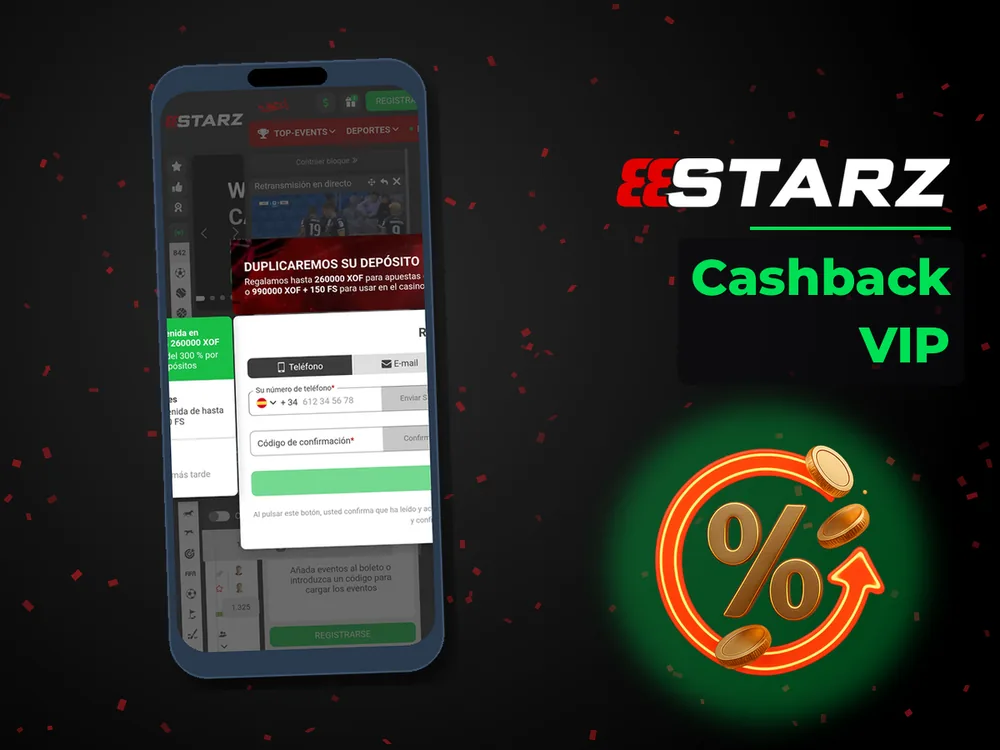 888Starz - Cashback VIP