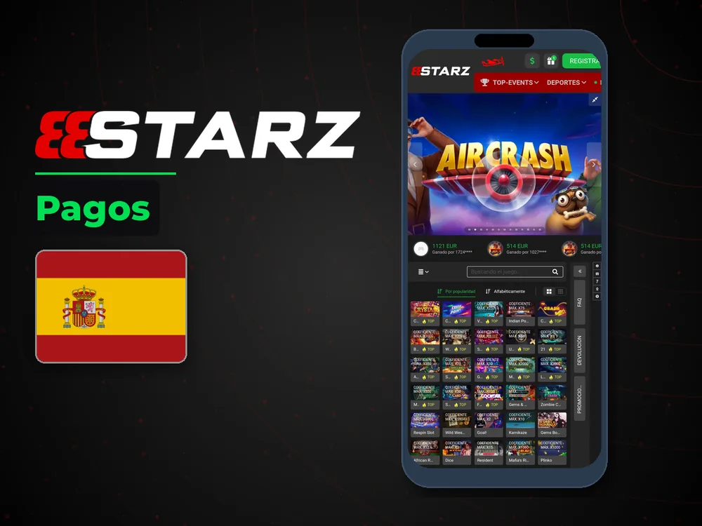 888Starz - Pagos