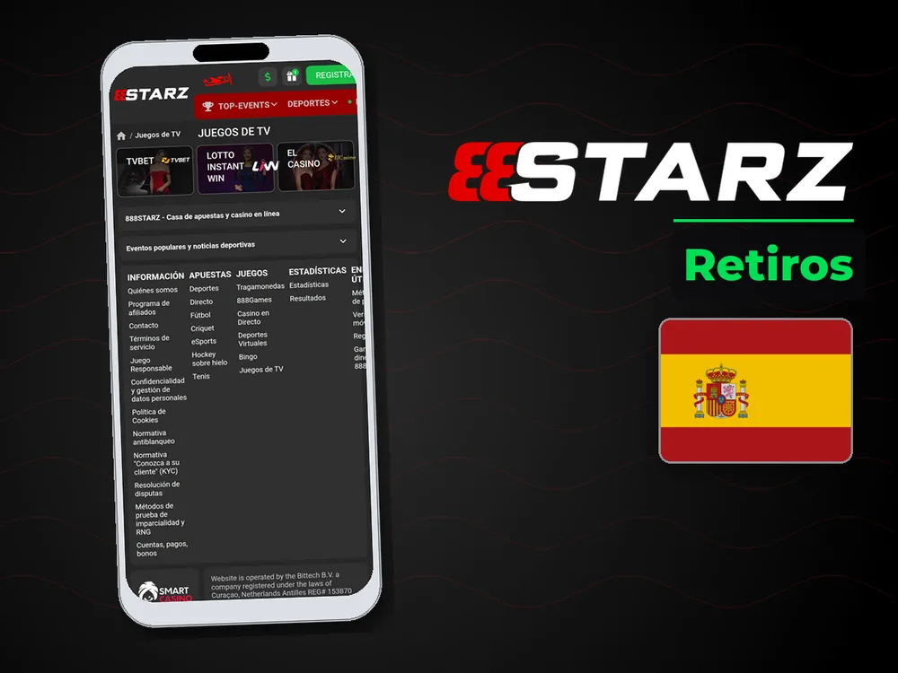 888Starz - Retiros