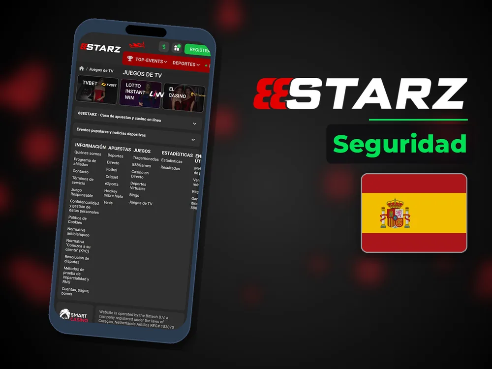 888Starz - Seguridad