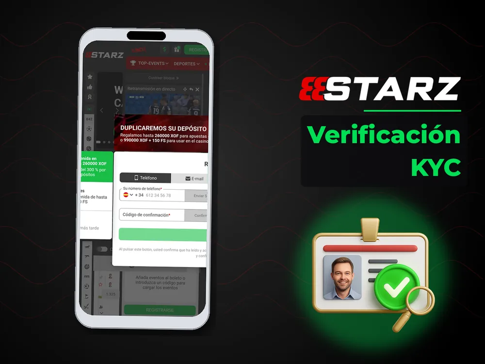 888Starz - Verificación KYC