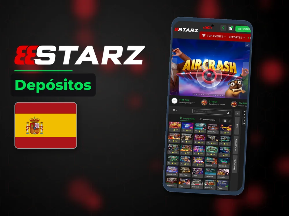 888Starz - Depósitos