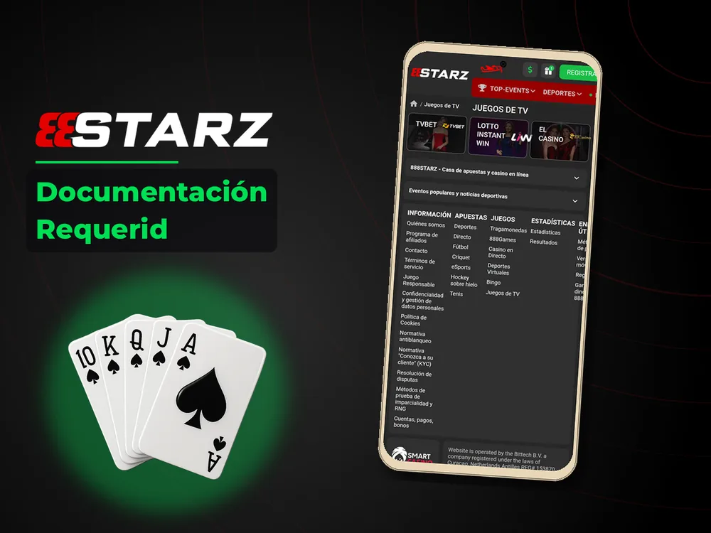 888Starz - Documentación Requerid