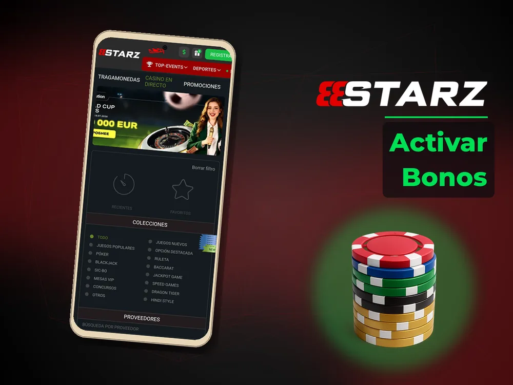 888Starz - Activar Bonos