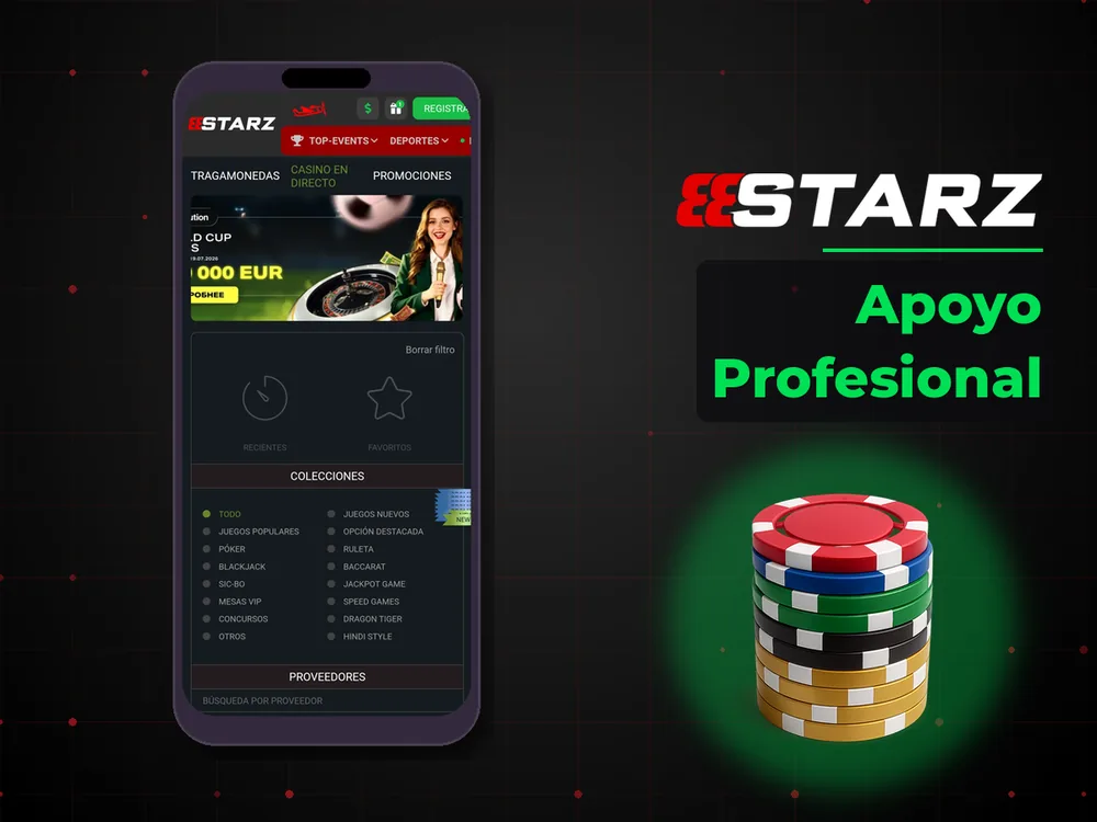 888Starz - Apoyo Profesional