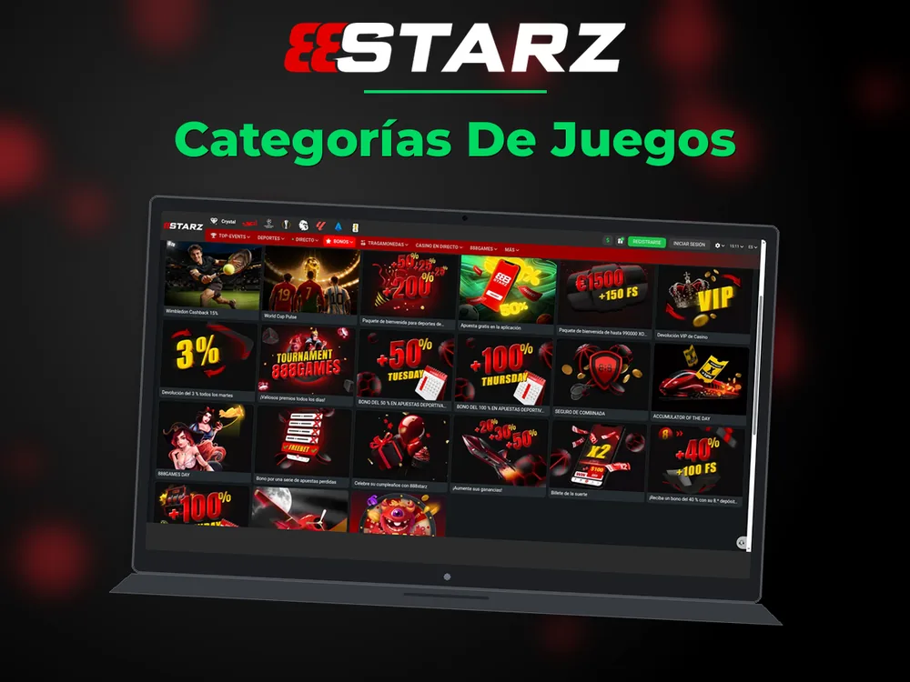 888Starz - Categorías De Juegos