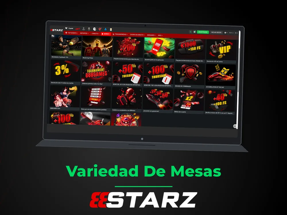 888Starz - Variedad De Mesas