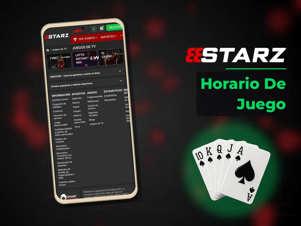 888Starz - Horario De Juego