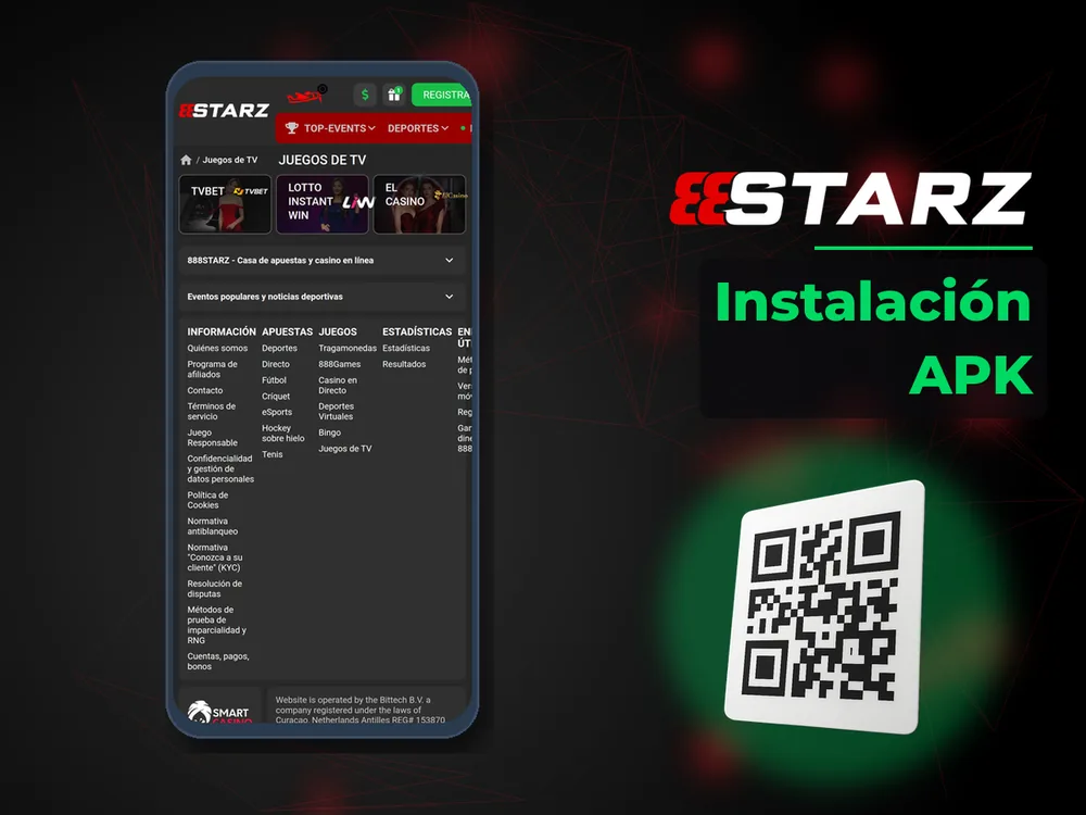 888Starz - Instalación APK