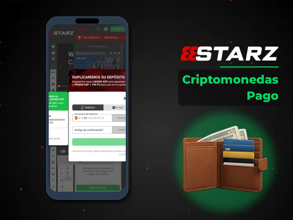 888Starz - Criptomonedas Pago