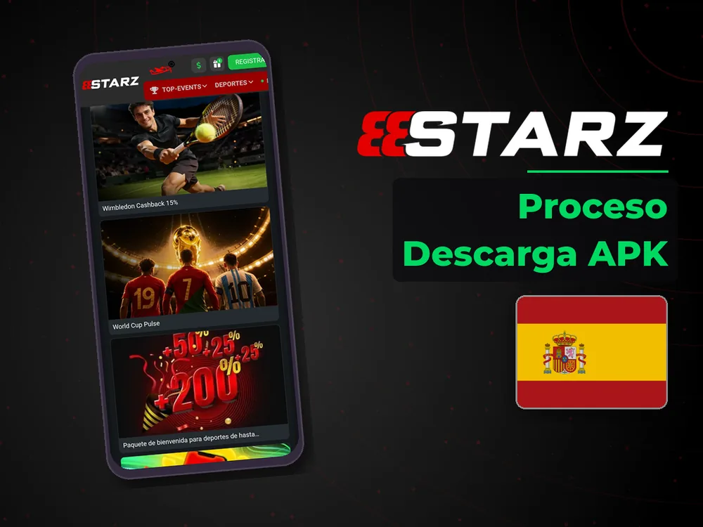 888Starz - Proceso Descarga APK