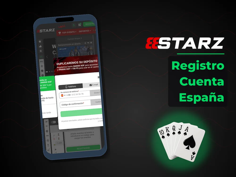888Starz - Registro Cuenta España