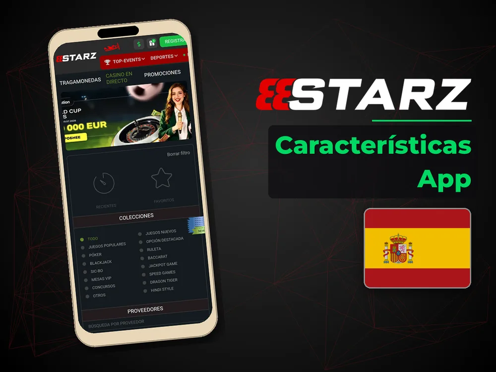 888Starz - Características App