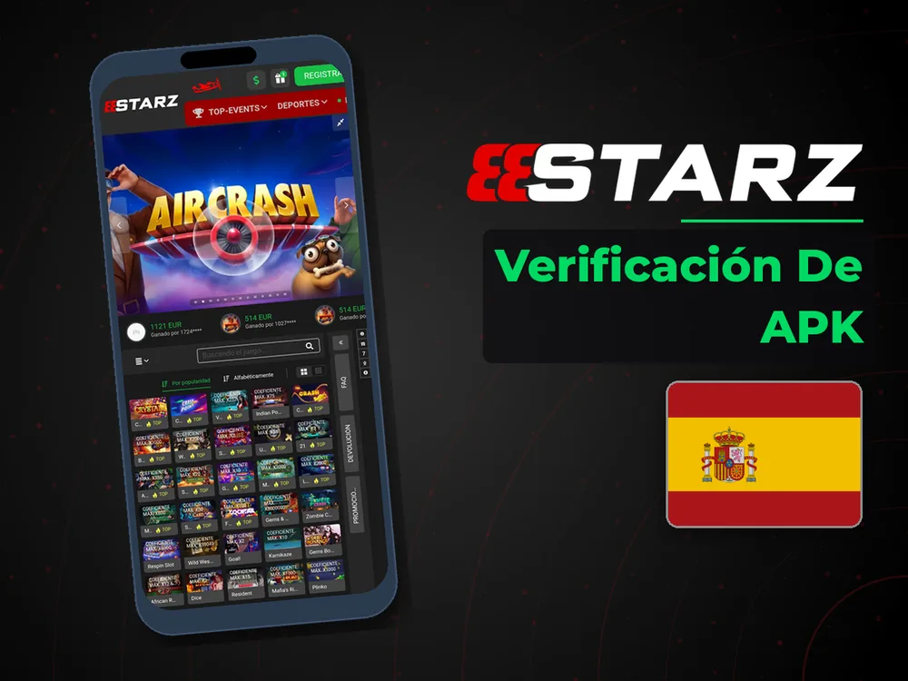 888Starz - Verificación De APK