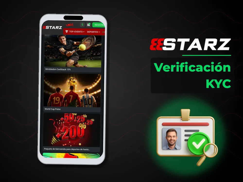 888Starz - Verificación KYC