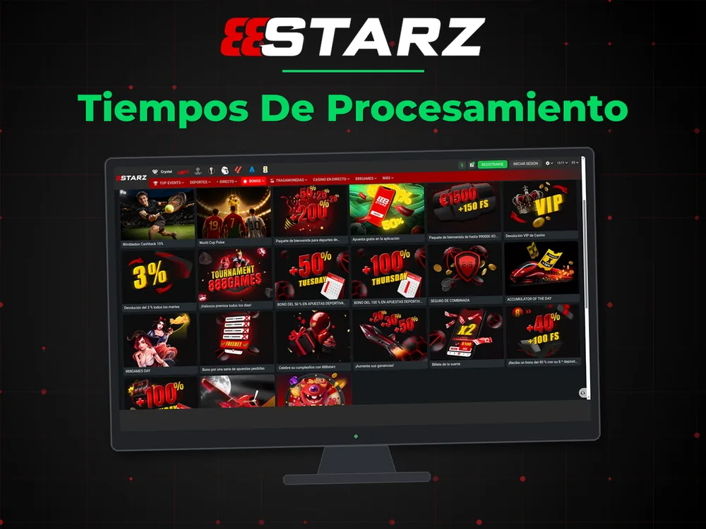888Starz - Tiempos De Procesamiento
