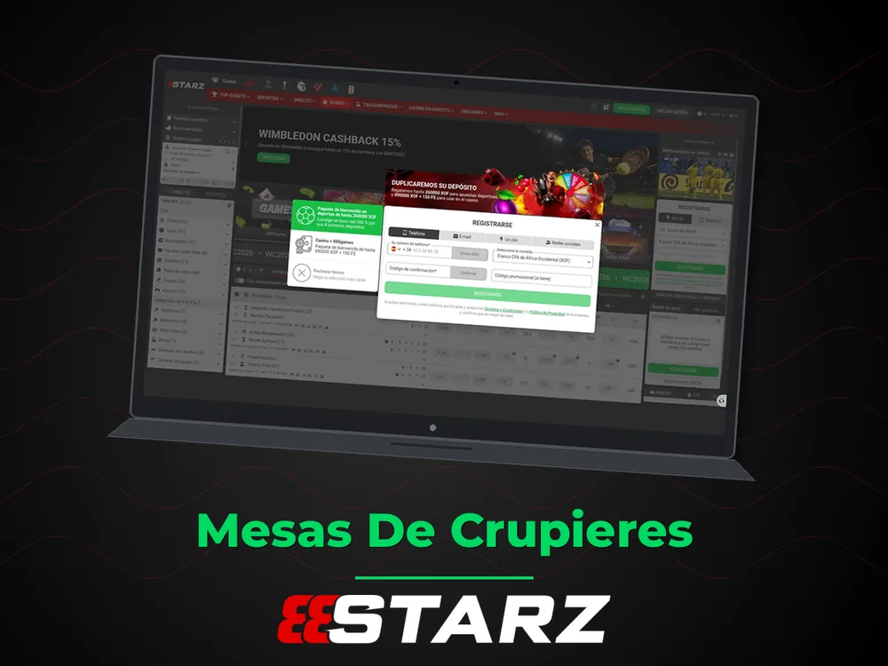 888Starz - Mesas De Crupieres