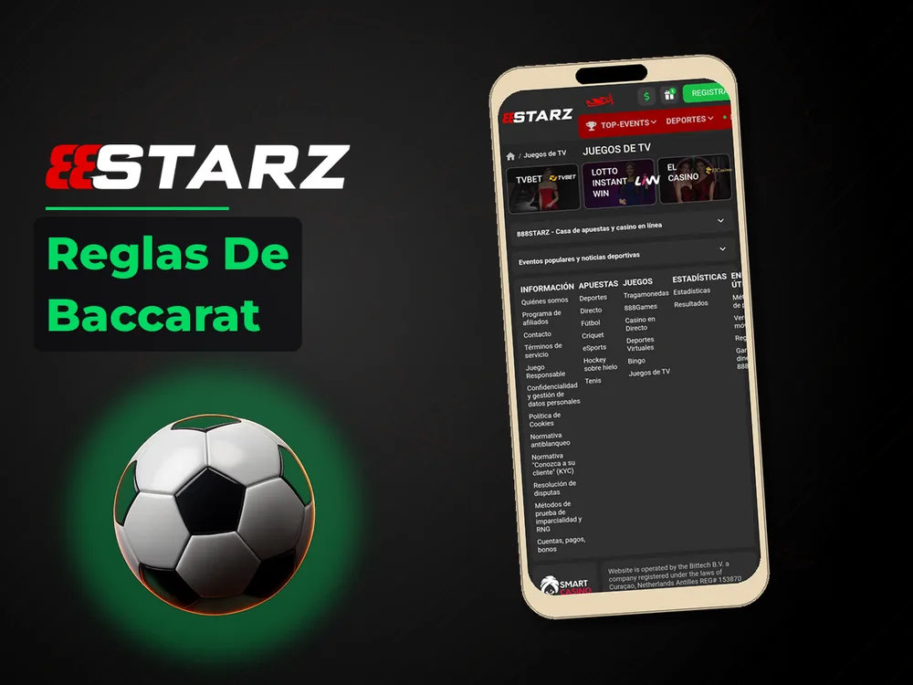 888Starz - Reglas De Baccarat
