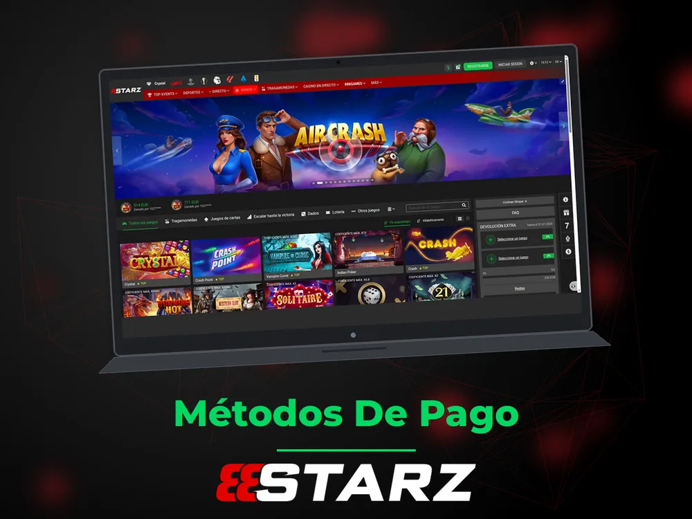 888Starz - Métodos De Pago