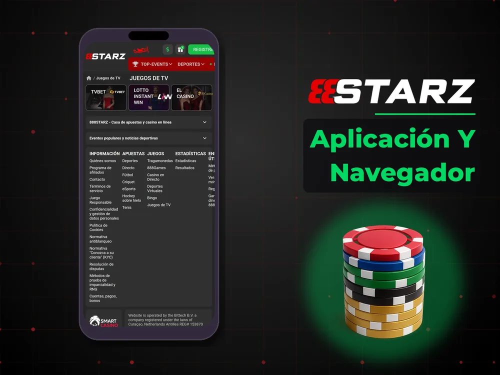 888Starz - Aplicación Y Navegador
