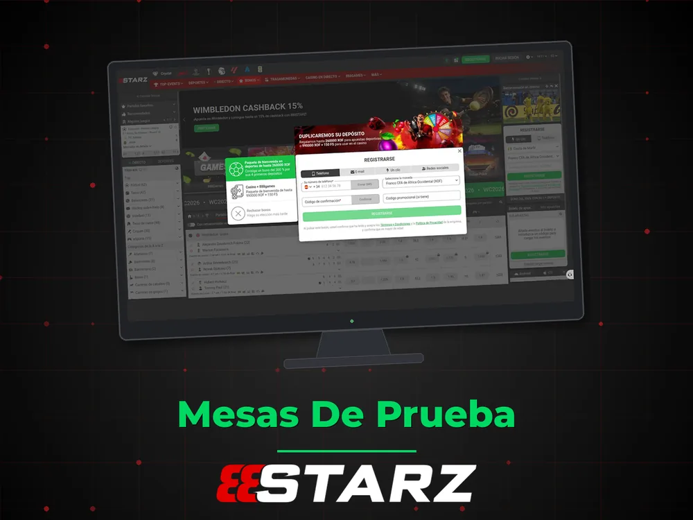 888Starz - Mesas De Prueba