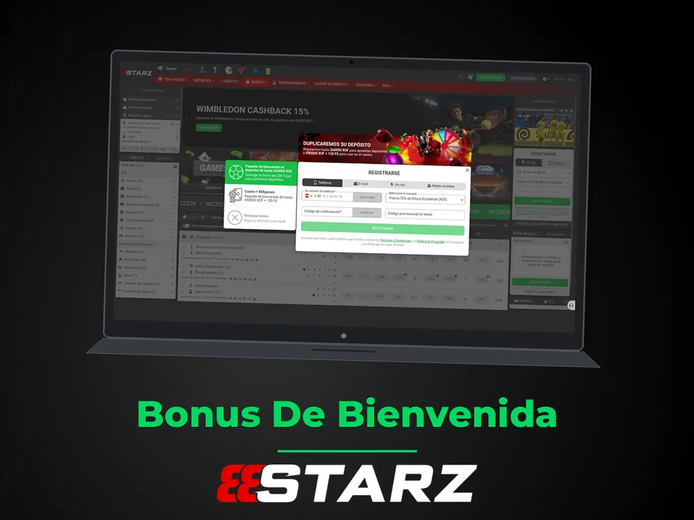 888Starz - Bonus De Bienvenida