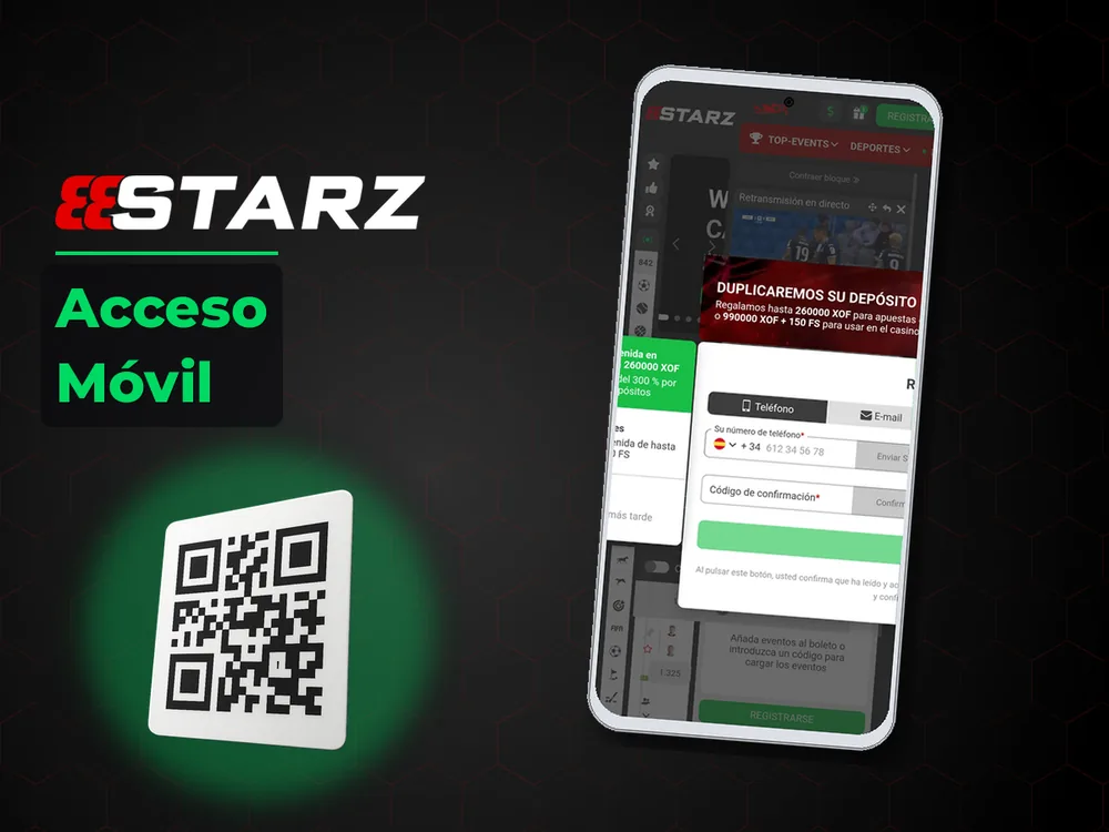 888Starz - Acceso Móvil