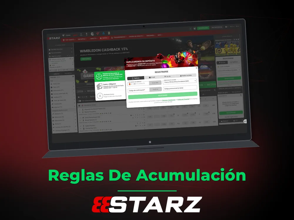 888Starz - Reglas De Acumulación