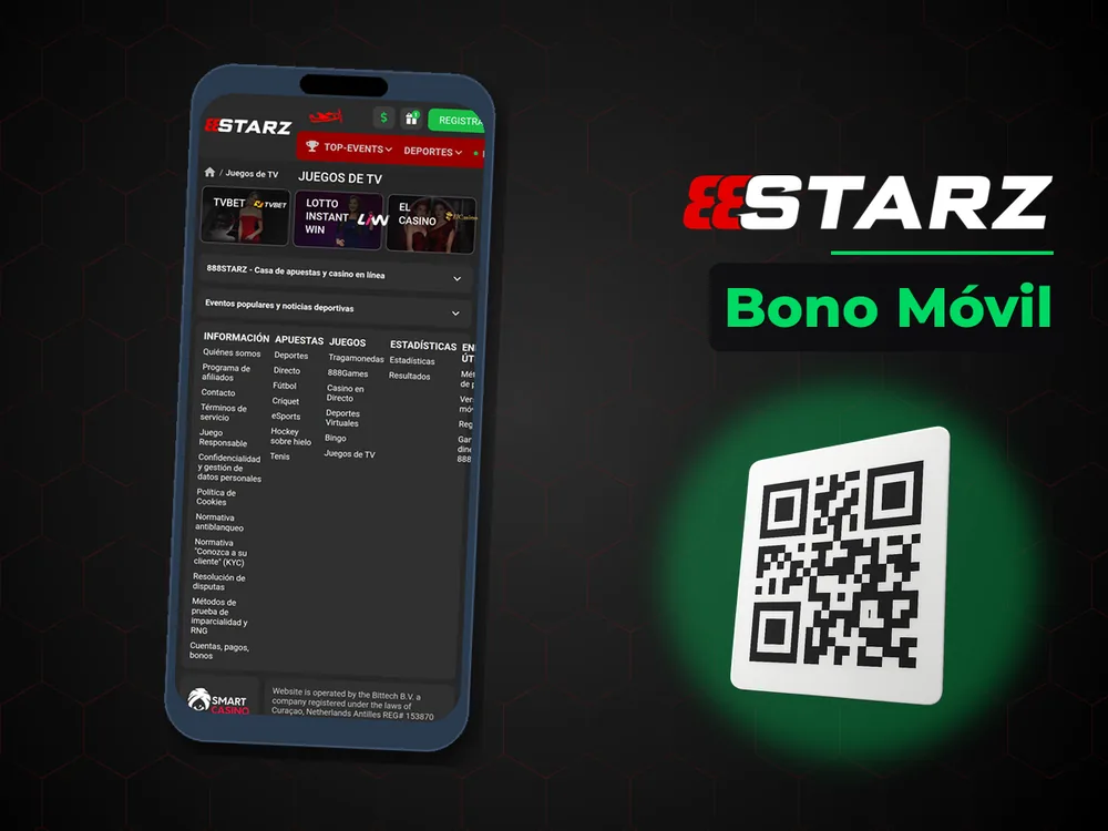 888Starz - Bono Móvil