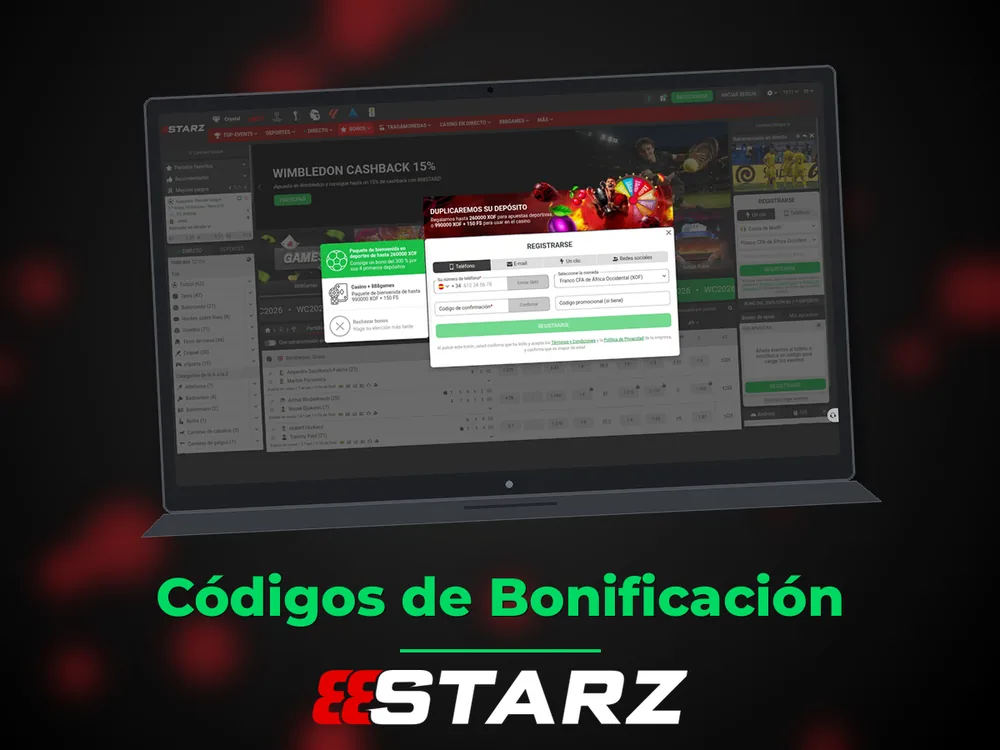 888Starz - Códigos de Bonificación