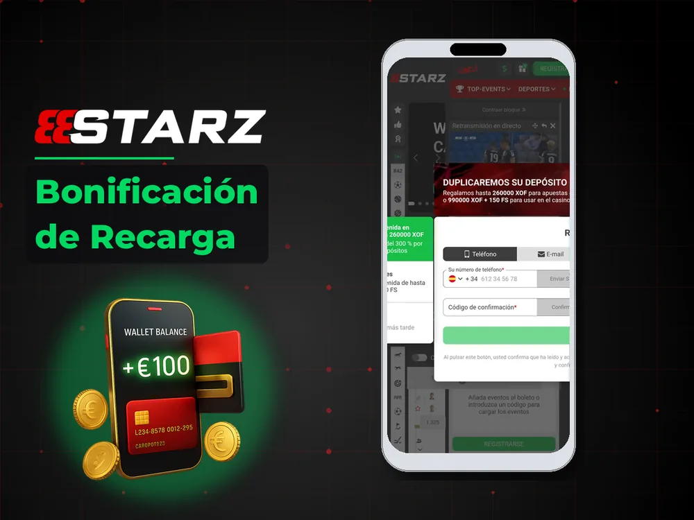 888Starz - Bonificación de Recarga