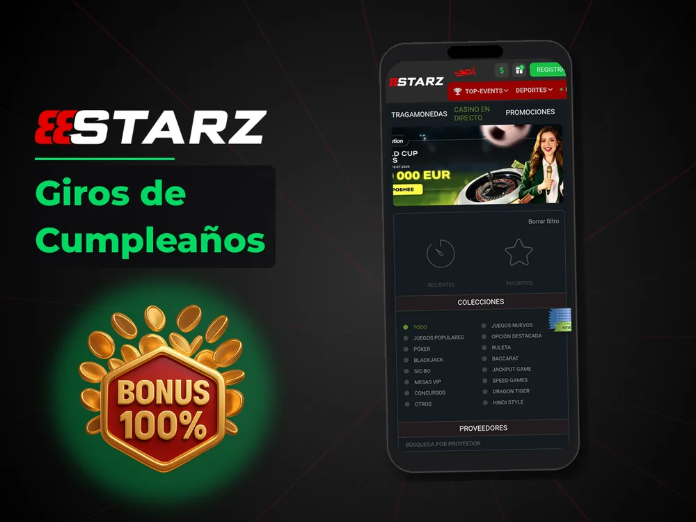 888Starz - Giros de Cumpleaños