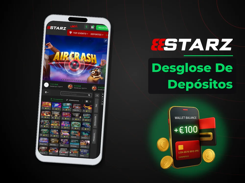 888Starz - Desglose De Depósitos