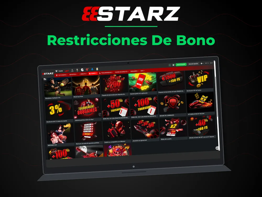 888Starz - Restricciones De Bono