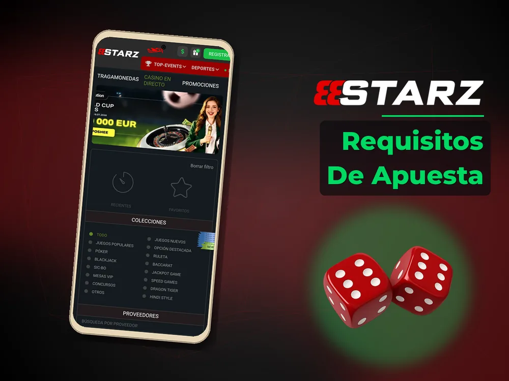 888Starz - Requisitos De Apuesta