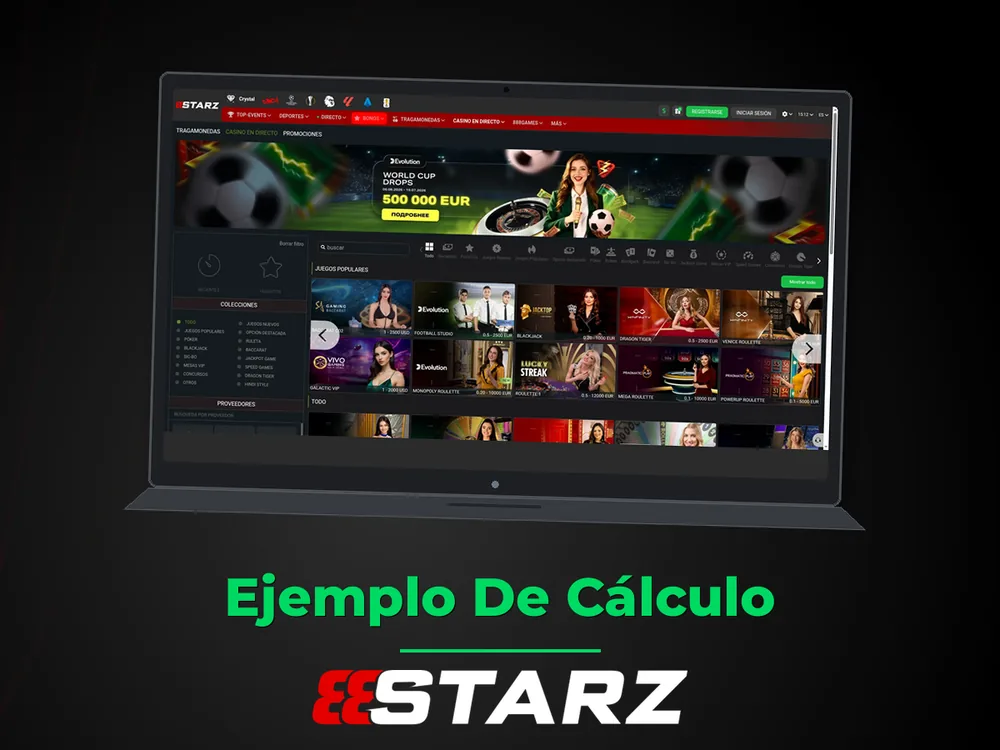 888Starz - Ejemplo De Cálculo