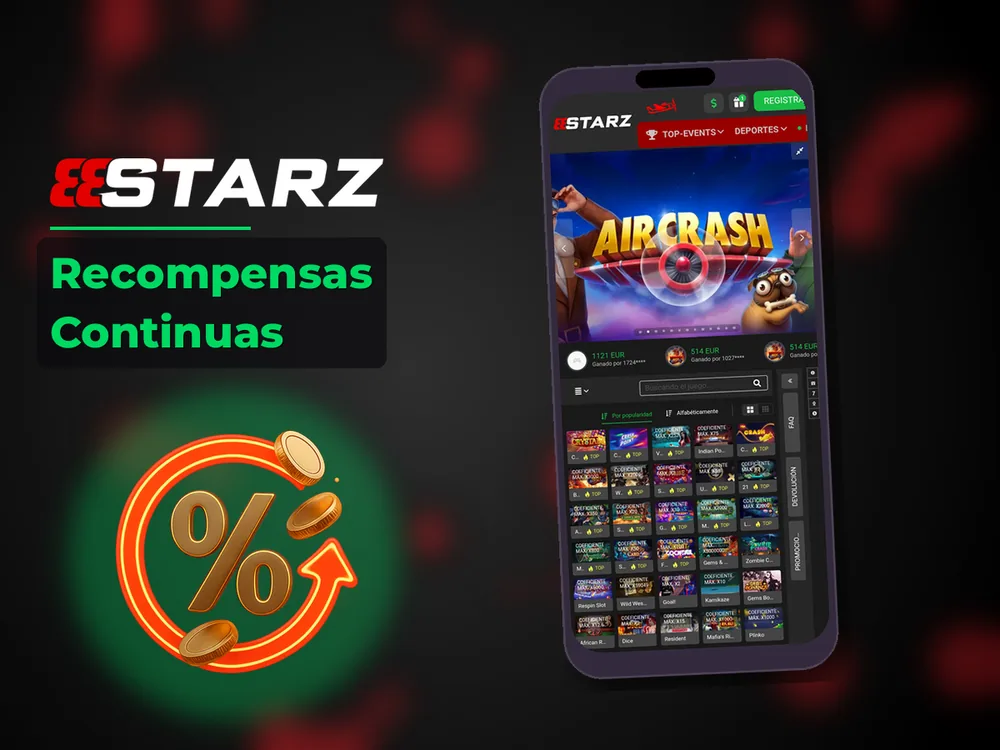 888Starz - Recompensas Continuas