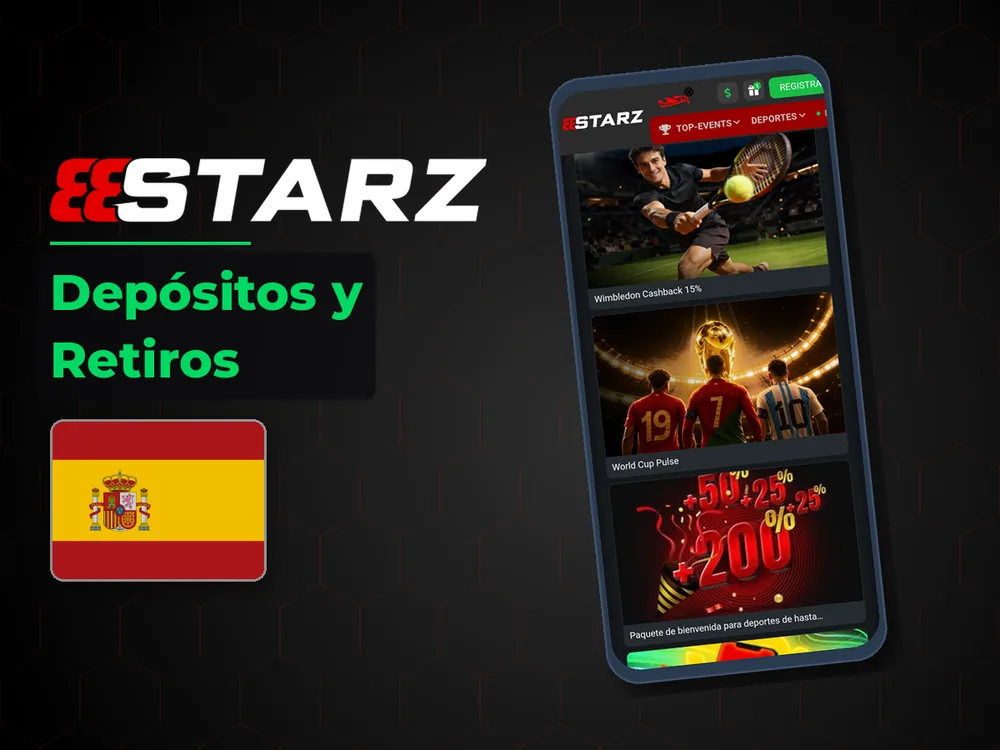 888Starz - Depósitos y Retiros