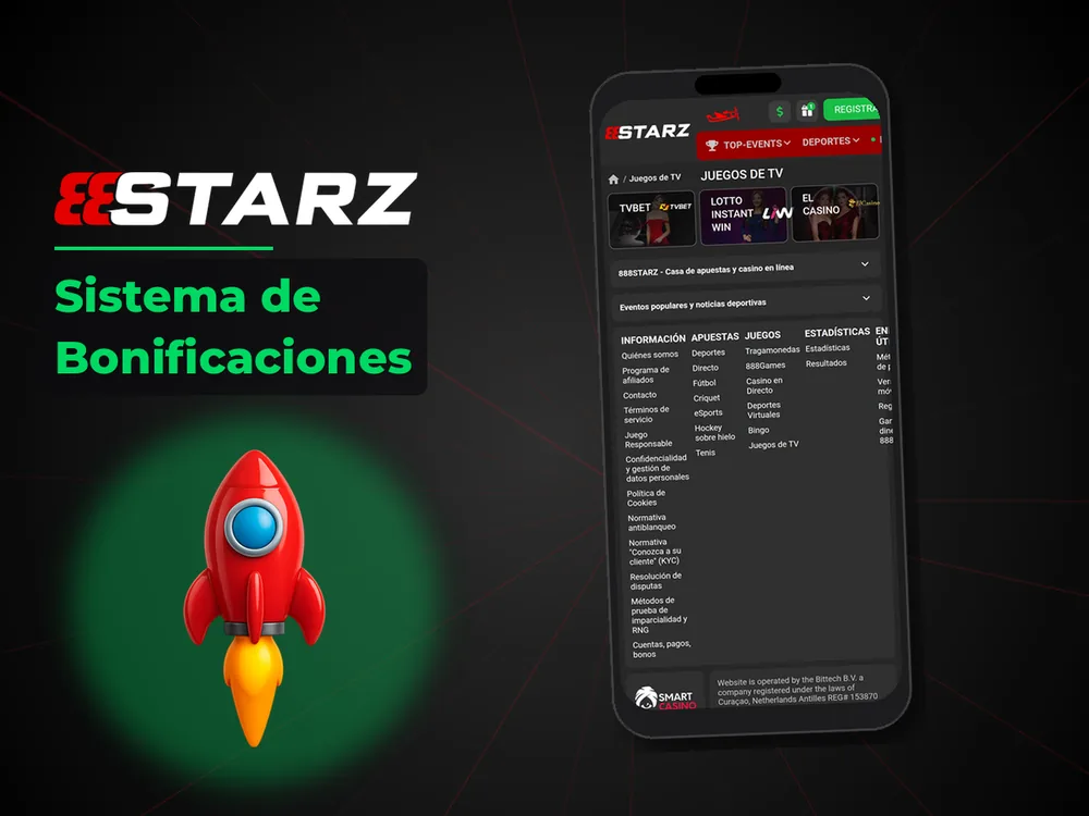 888Starz - Sistema de Bonificaciones
