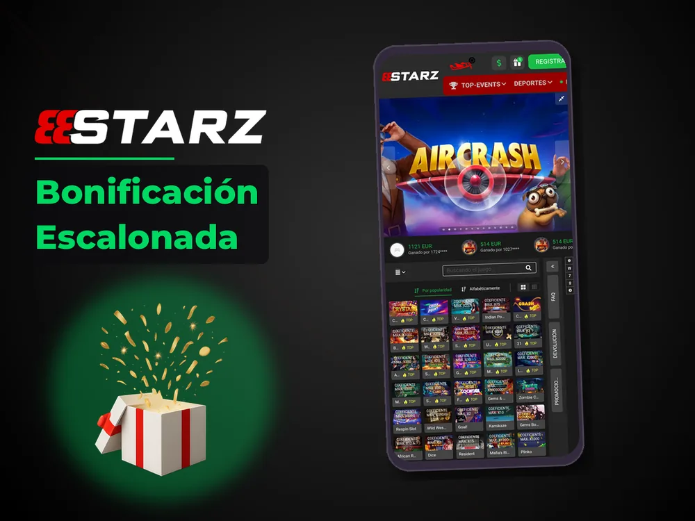 888Starz - Bonificación Escalonada