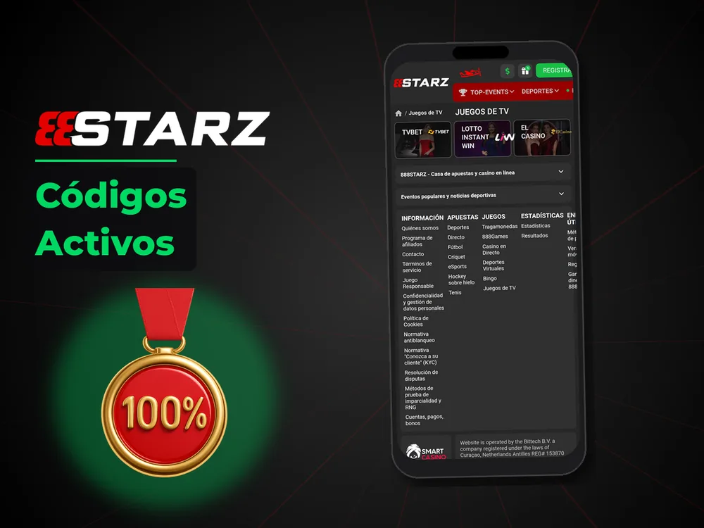 888Starz - Códigos Activos