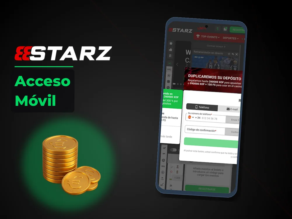 888Starz - Acceso Móvil