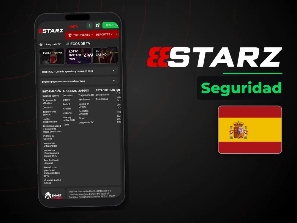 888Starz - Seguridad