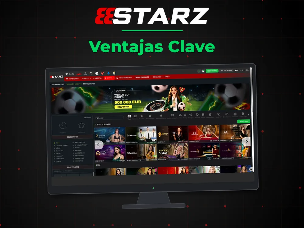 888Starz - Ventajas Clave