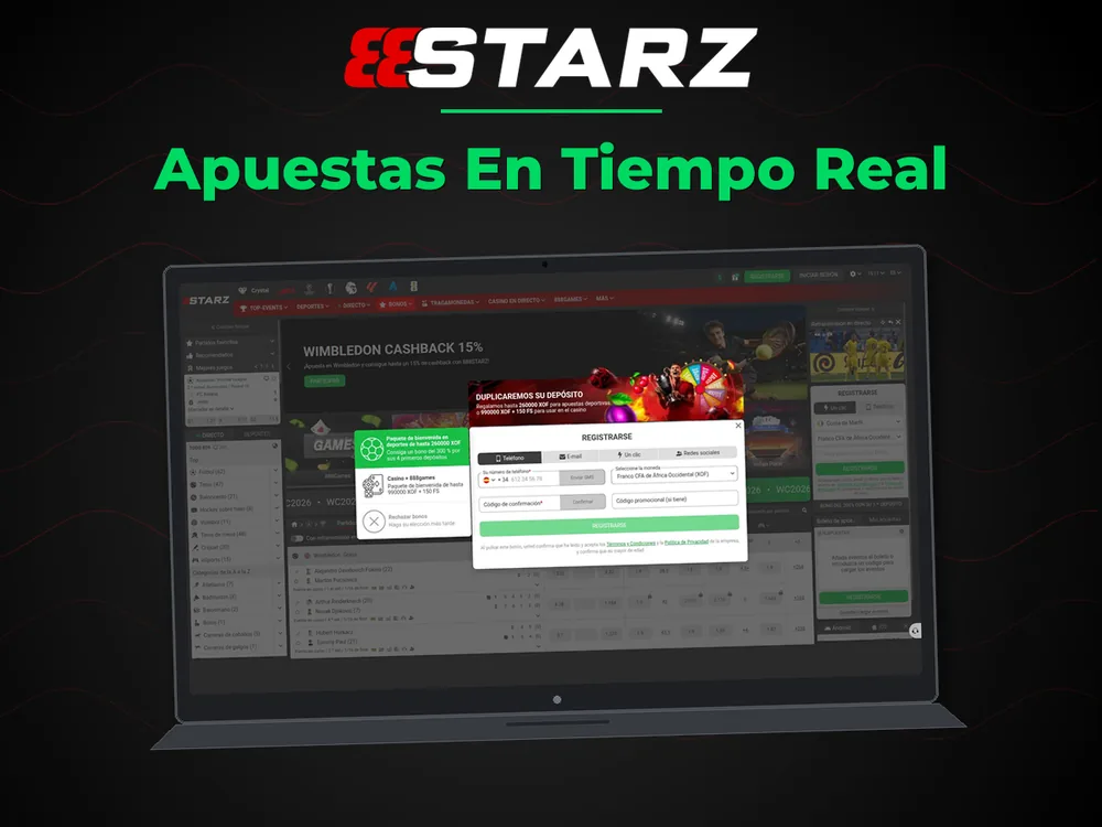 888Starz - Apuestas En Tiempo Real