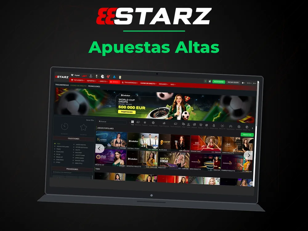 888Starz - Apuestas Altas