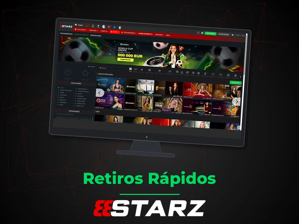 888Starz - Retiros Rápidos
