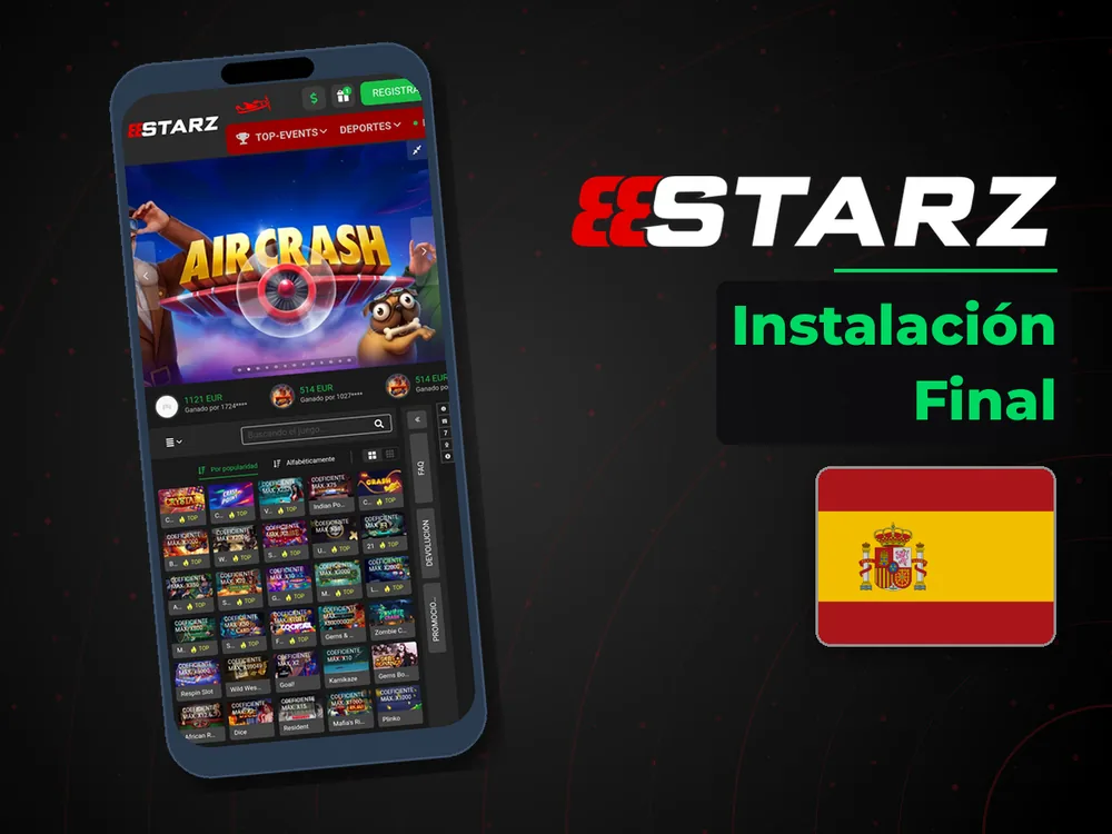 888Starz - Instalación Final
