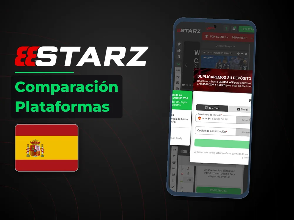 888Starz - Comparación Plataformas